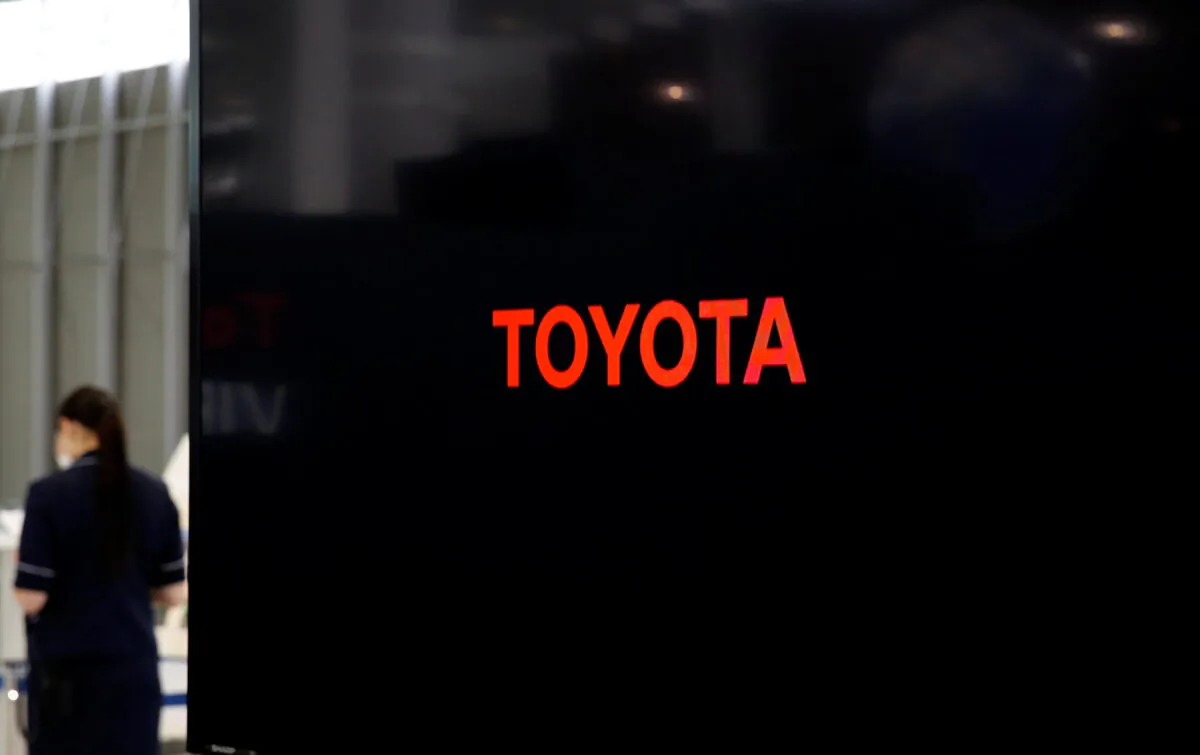 A logo of Toyota Motor Corp. at the company's showroom in Tokyo, on June 14, 2016. (Toru Hanai/Reuters)