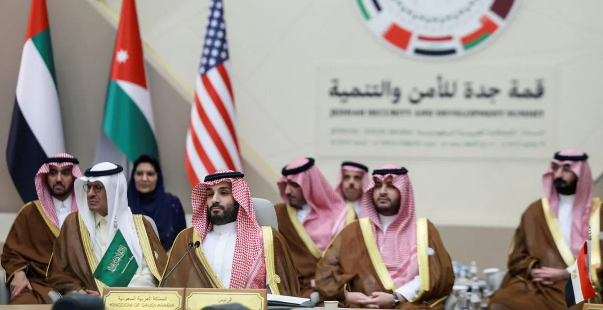 Saudi Crown Prince Mohammed bin Salman attends an Arab summit, in Jeddah, Saudi Arabia, on July 16, 2022. (Evelyn Hockstein/Reuters)