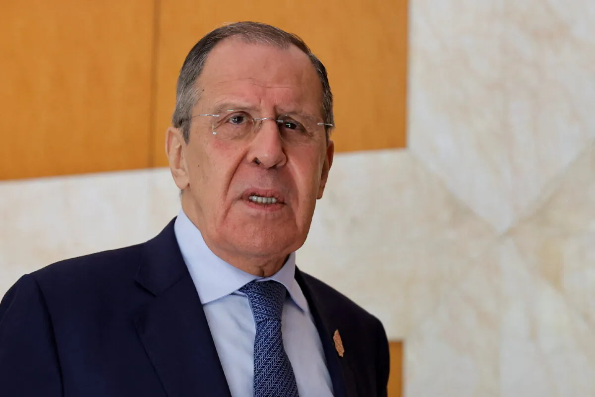 Russian Foreign Minister Sergei Lavrov walks after a bilateral meeting at the G20 Foreign Ministers' Meeting in Nusa Dua, Bali, Indonesia, on July 8, 2022. (Willy Kurniawan/Pool/Reuters)