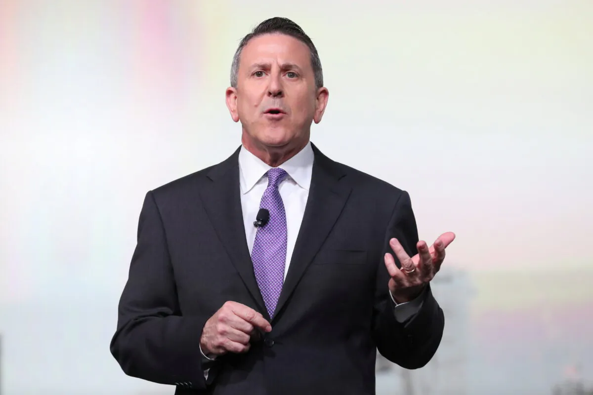 Brian Cornell, CEO of Target Corp., speaks during a forum at the 2019 National Retail Foundation: Retails Big show in New York on Jan. 14, 2019. (Shannon Stapleton/Reuters)