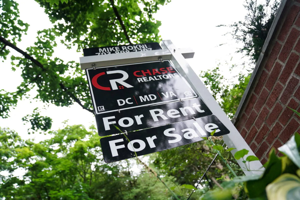 A 'For Rent, For Sale' sign is seen outside of a home in Washington, on July 7, 2022. (Sarah Silbiger/Reuters)
