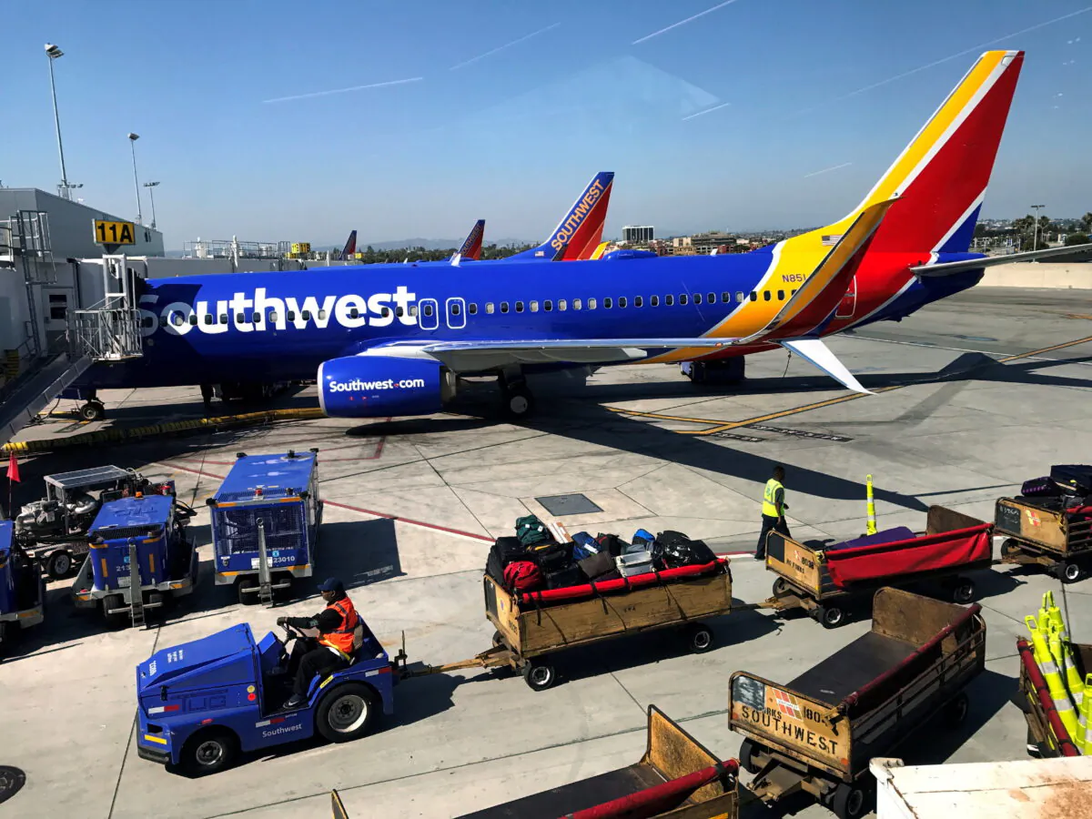A Southwest Airlines Boeing 737-800 plane is seen at Los Angeles International Airport (LAX) in the Greater Los Angeles Area, California, on April 10, 2017. (Lucy Nicholson/ Reuters)