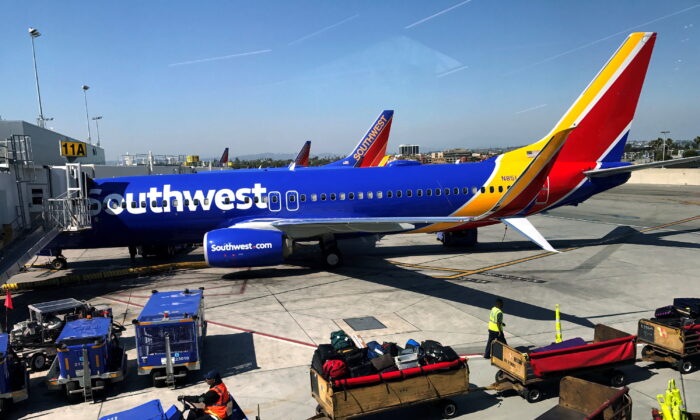 A Southwest Airlines Boeing 737-800 plane is seen at Los Angeles International Airport (LAX) in the Greater Los Angeles Area, California, on April 10, 2017.  (Lucy Nicholson/ Reuters)