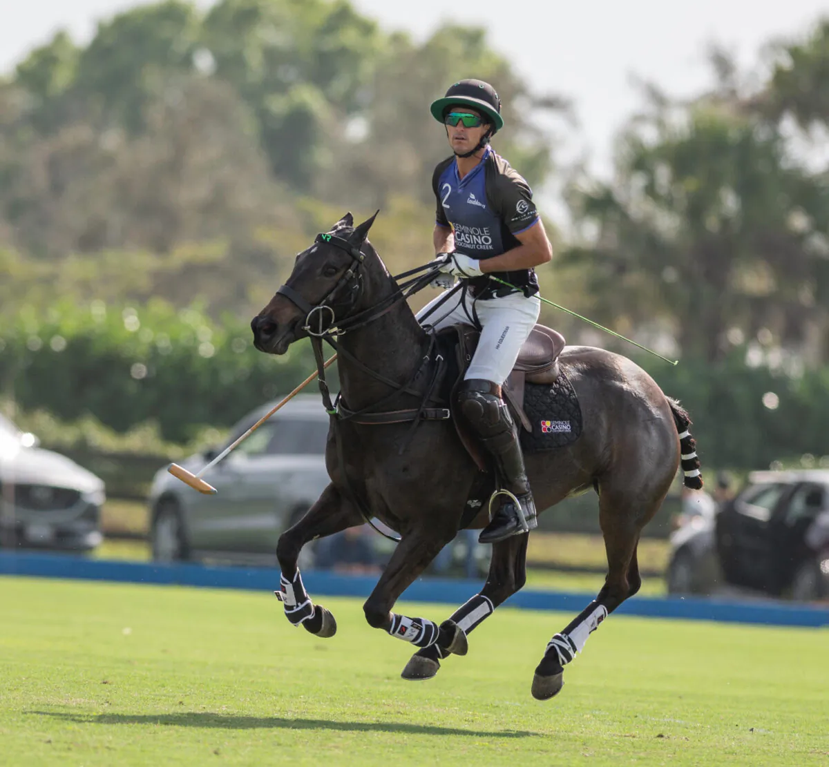  Nic Roldan plays for Seminole Casino at the World Polo League All-Star Challenge semi-finals. (Courtesy of Nic Roldan)