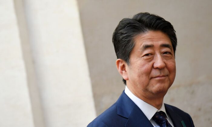 Japan's Prime Minister Shinzo Abe in Rome, Italy, on April 24, 2019. (Tiziana Fabi/AFP via Getty Images)