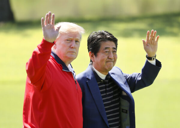 trump abe golf