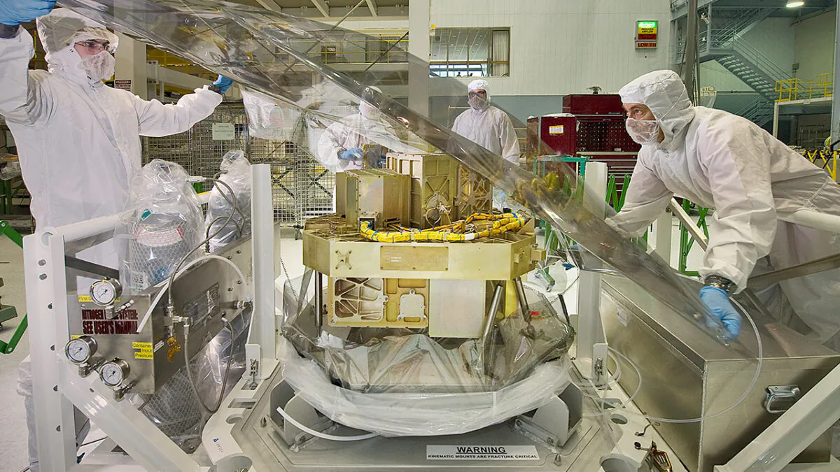 Canada's Fine Guidance Sensor (FGS) and the Near-Infrared Imager and Slitless Spectrograph (NIRISS) at NASA's Goddard Space Flight Center on June 23, 2021.  (NASA)