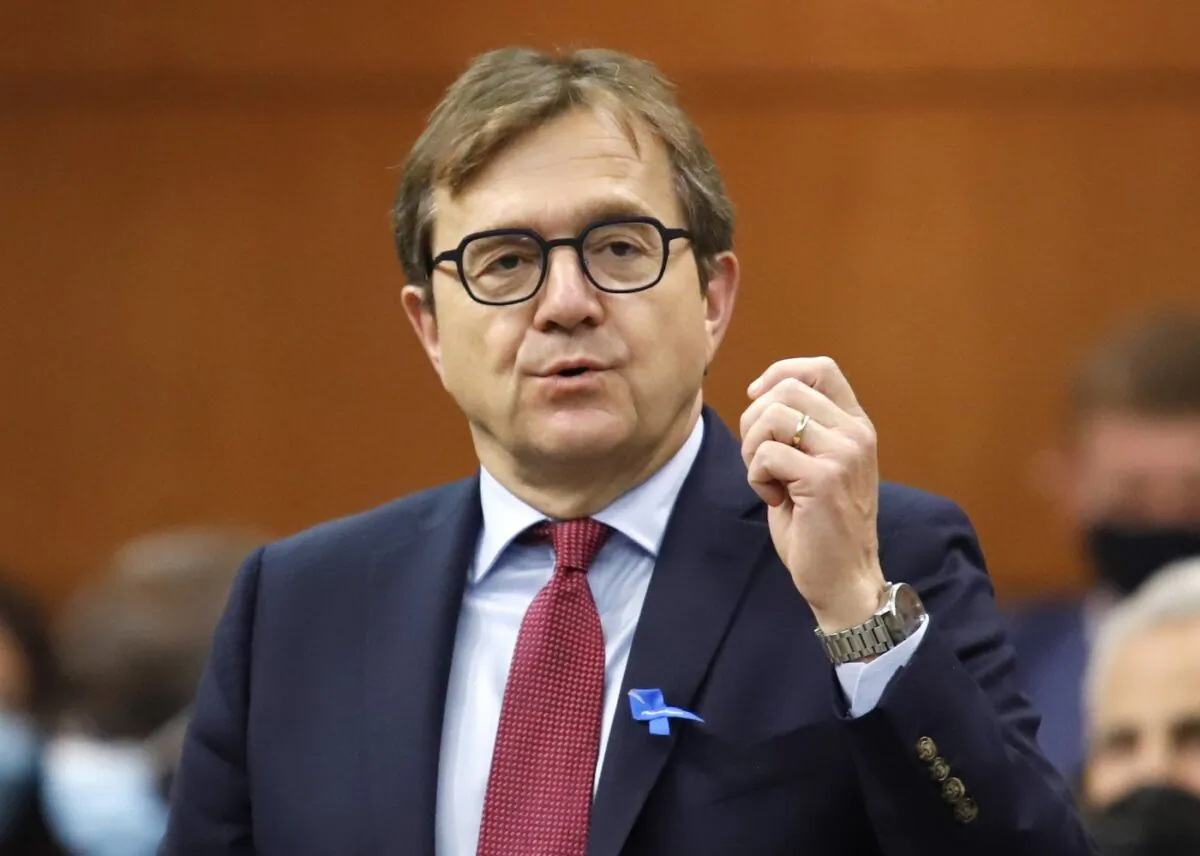 Natural Resources Minister Jonathan Wilkinson rises during question period in the House of Commons on Parliament Hill in Ottawa on June 20, 2022. (The Canadian Press/Patrick Doyle)