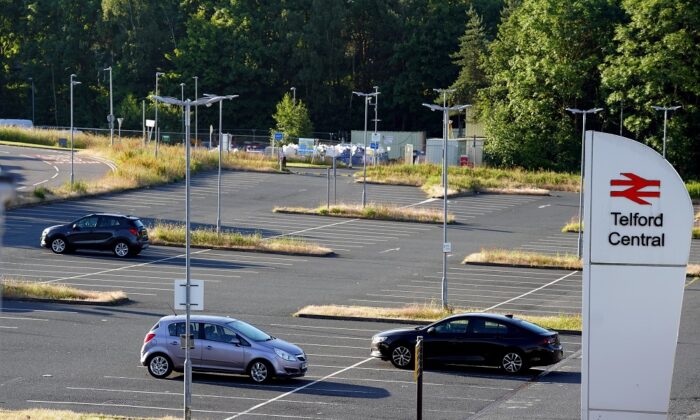 The car park at Telford Central railway station in Shropshire, on June 21, 2022. Car parks are highly vulnerable to thieves. (PA)