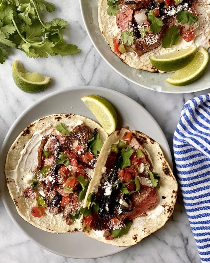 Flank steak marinated with chipotle, citrus, cilantro and onions. (Kelli Foster/TNS)