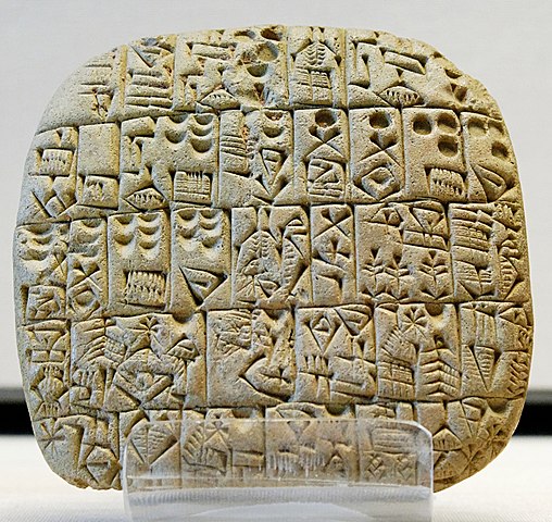 A tablet with ancient Sumerian script, one of the earliest forms of writing. (Public Domain)
