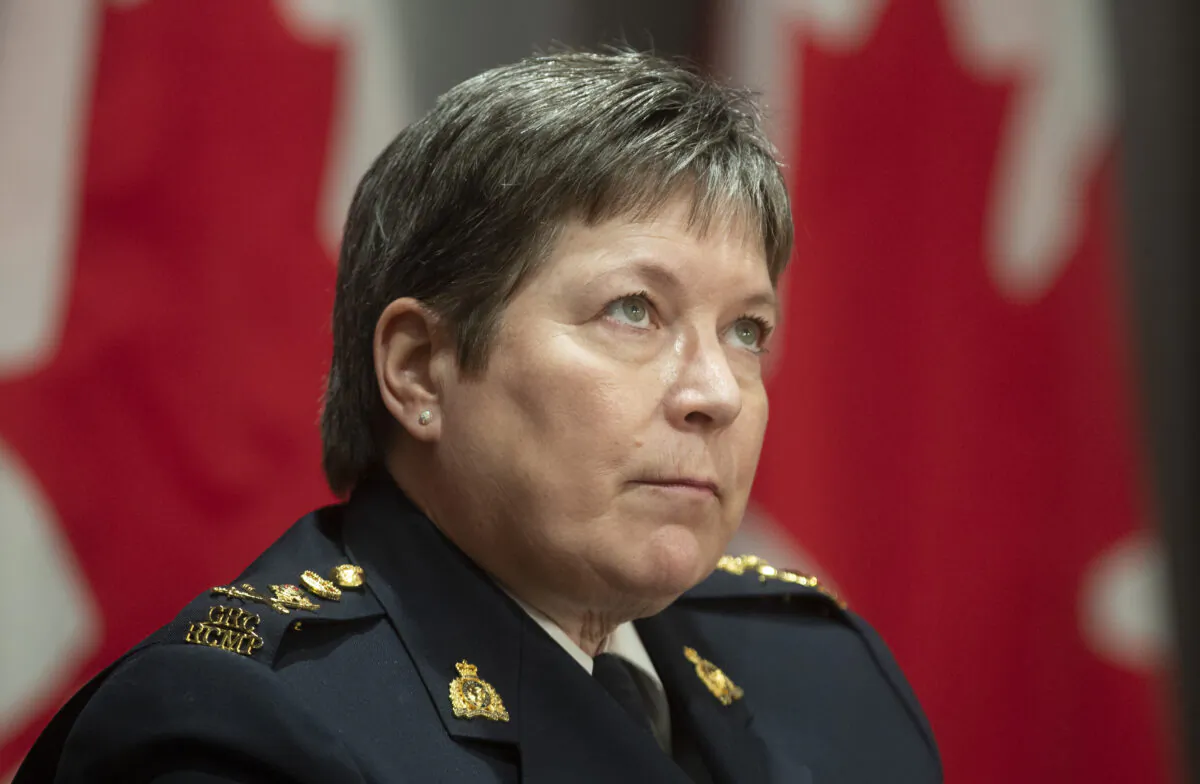 RCMP Commissioner Brenda Lucki is seen during a news conference in Ottawa on April 20, 2020. (Adrian Wyld/The Canadian Press)