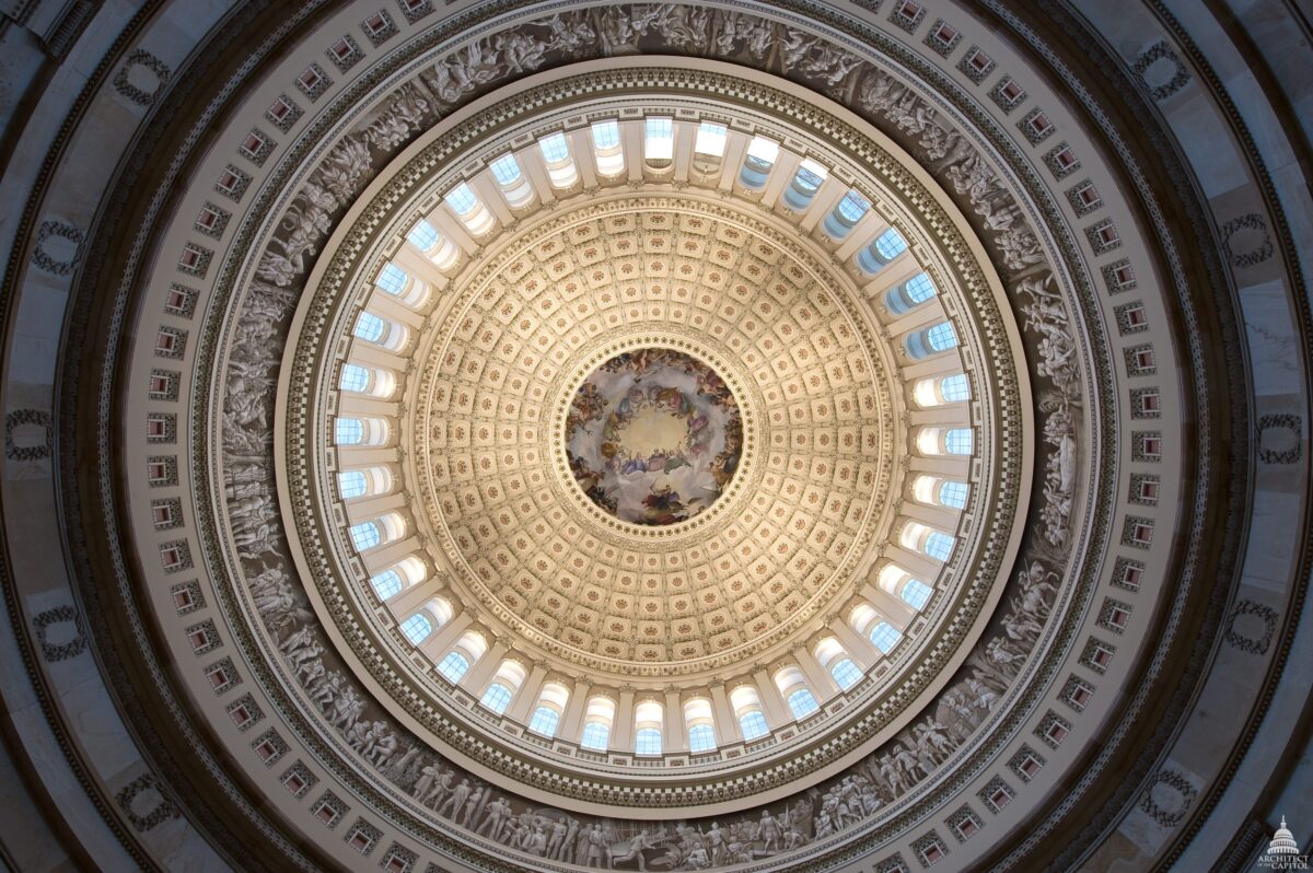 Looking up at the Capitol Rotunda. (Architect of the Capitol)