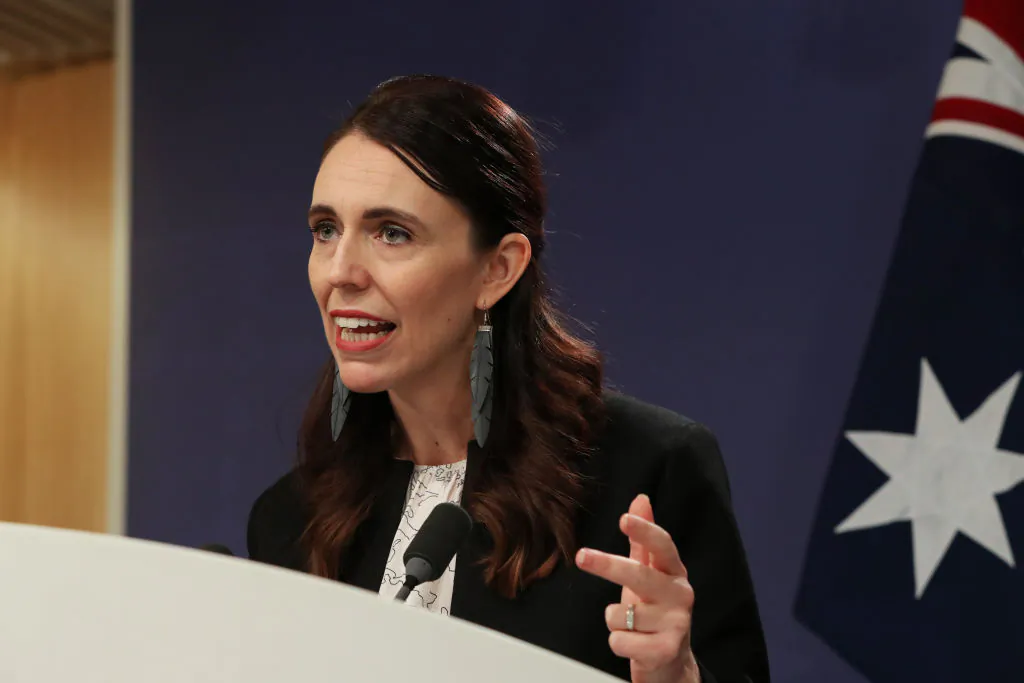 NZ Prime Minister Jacinda Ardern speaks during a joint press conference with Australian Prime Minister Anthony Albanese in Sydney, Australia, on July 8, 2022. (Lisa Maree Williams/Getty Images)