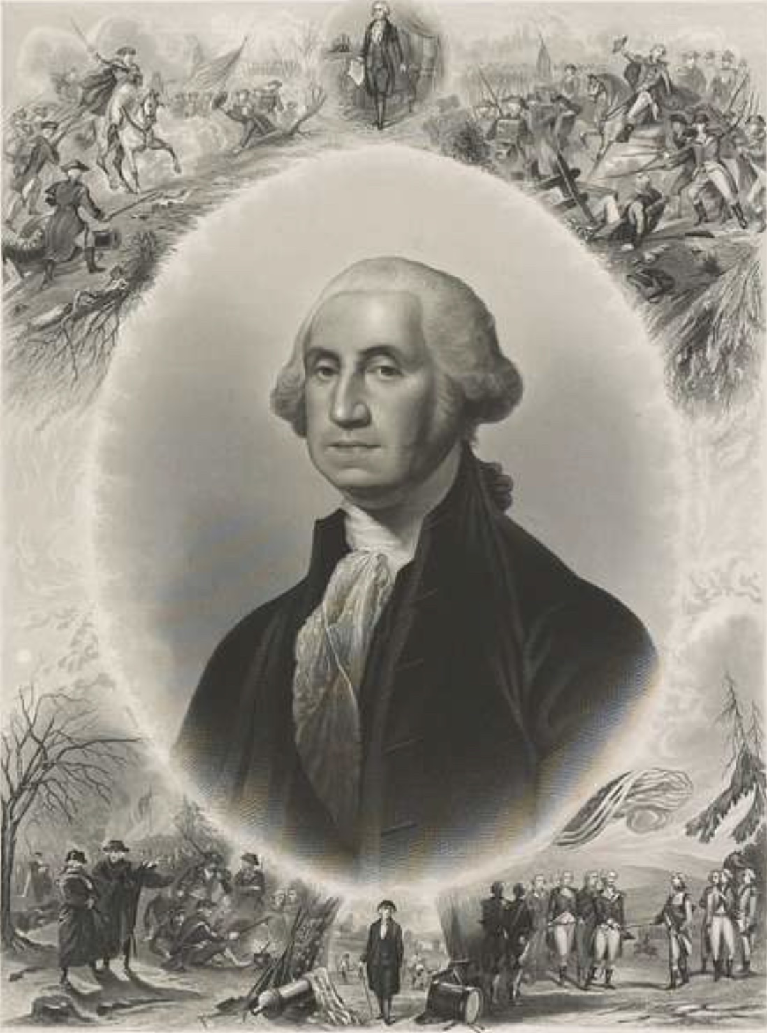 Small dropped lead shot with visible dimple · George Washington's