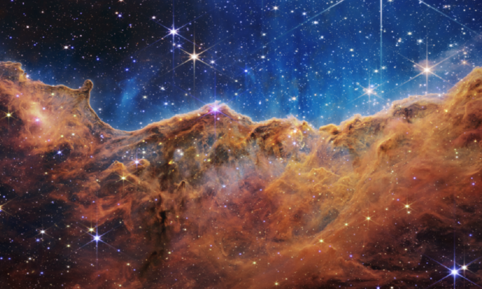 An image from the NASA's James Webb Space Telescope shows  the Carina Nebula. (NASA, ESA, CSA, and STScI)
