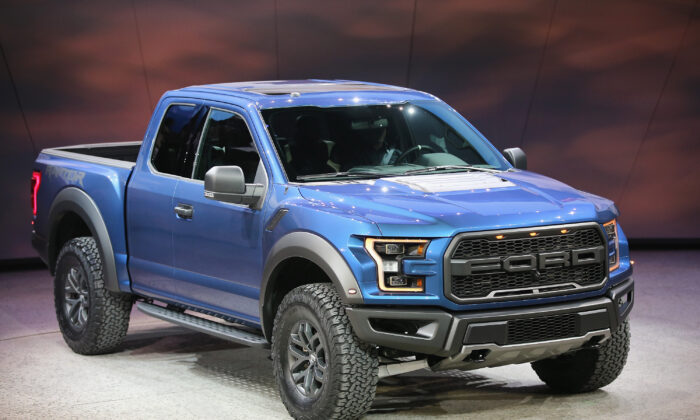 Ford introduces the new Ford F150 Raptor at the North American International Auto Show (NAIAS) in Detroit on Jan. 12, 2015. (Scott Olson/Getty Images)