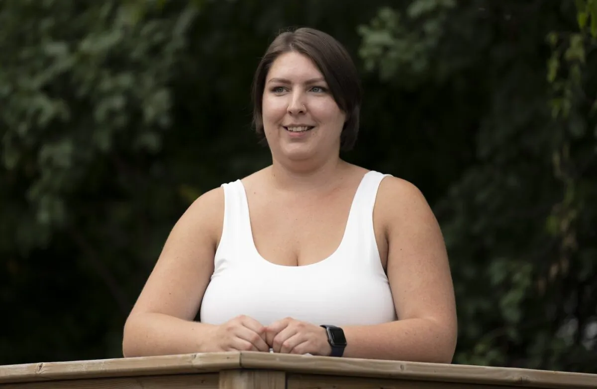 As soon as businesses closed their doors in compliance with public COVID-19 health measures, it became near-impossible for Stephanie Fortin to find work. Fortin is photographed in Ottawa, July 11, 2022. (The Canadian Press/Adrian Wyld)