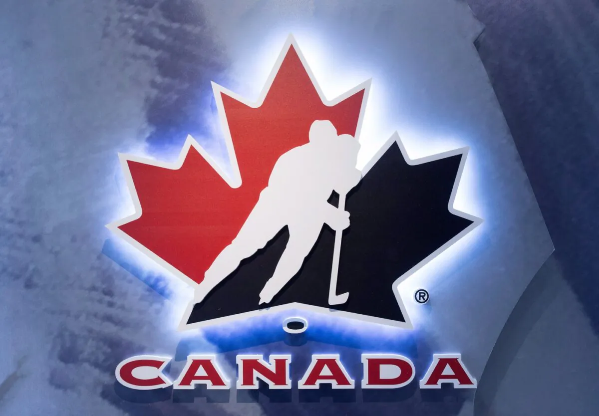 Hockey Canada logo is shown at an event in Toronto on Nov. 1, 2017. (Frank Gunn/The Canadian Press)
