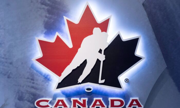 Hockey Canada logo is shown at an event in Toronto on Nov. 1, 2017. (Frank Gunn/The Canadian Press)