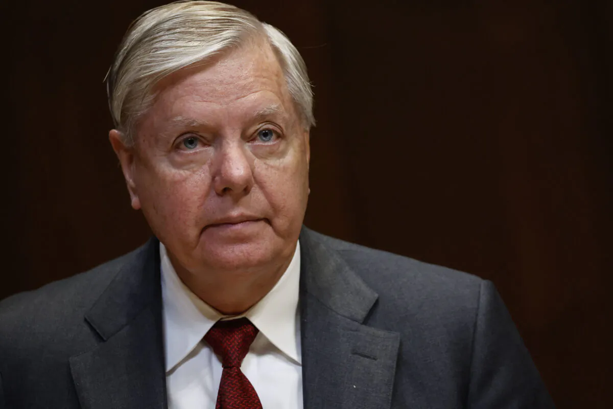 Sen. Lindsey Graham (R-S.C.) in Washington on May 25, 2022. (Ting Shen/Pool/Getty Images)