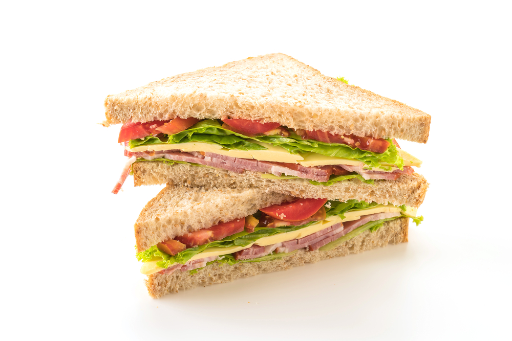 Sandwich,On,White,Background