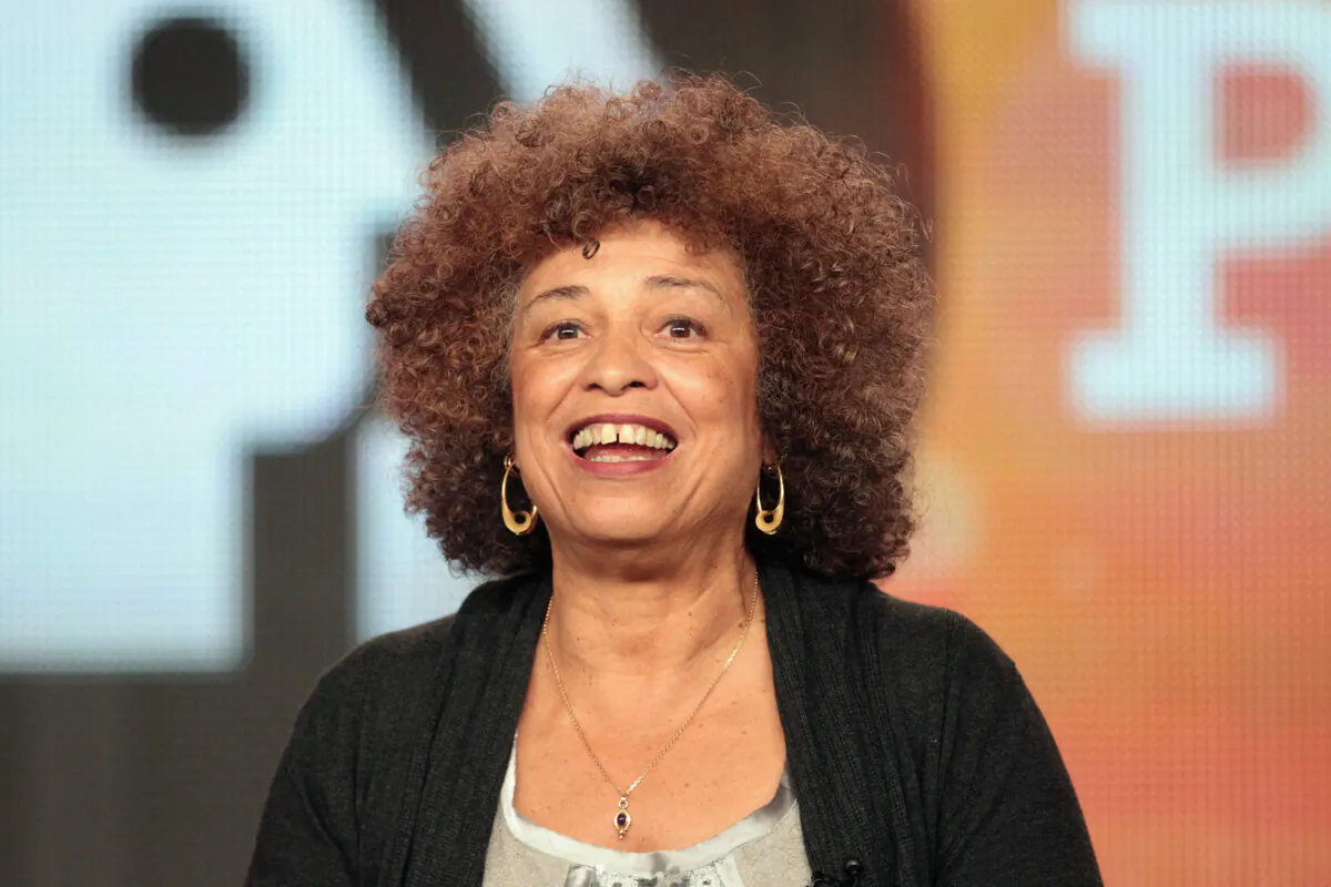 Author/activist Angela Davis speaks onstage during the Independent Lens Examines Black History Month panel during the 2012 Winter TCA Tour at The Langham Huntington Hotel and Spa in Pasadena, Calif., on Jan. 5, 2012. (Frederick M. Brown/Getty Images)