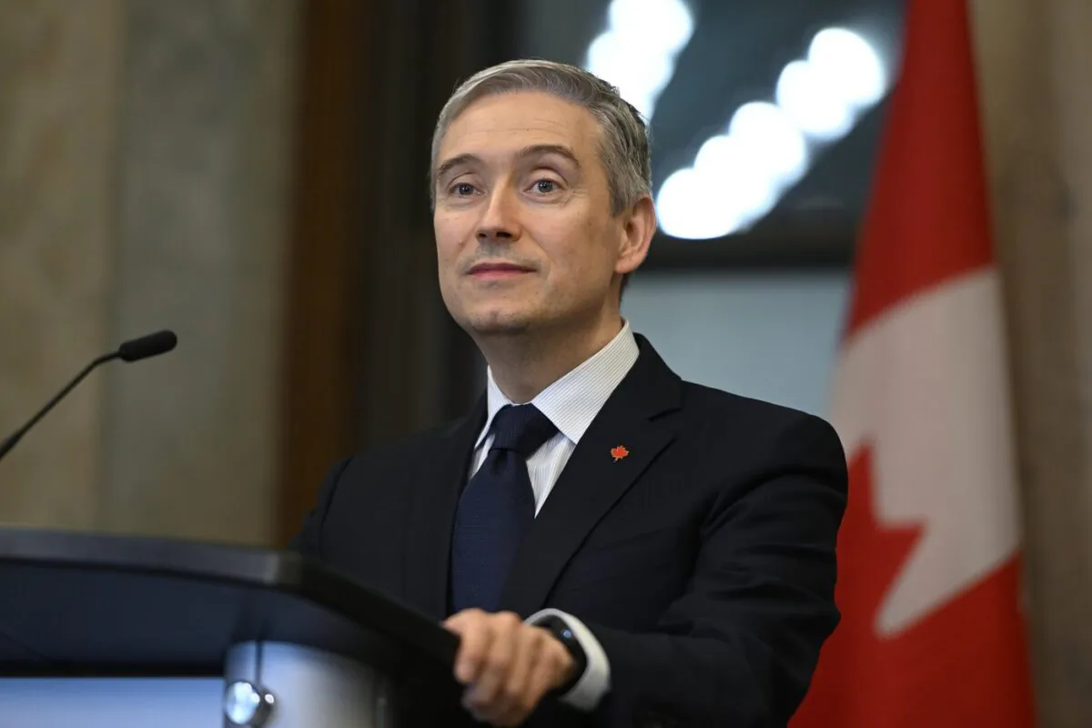 Minister of Innovation, Science and Industry Francois-Philippe Champagne participates in an announcement, on Parliament Hill in Ottawa, on June 16, 2022. (The Canadian Press/Justin Tang)