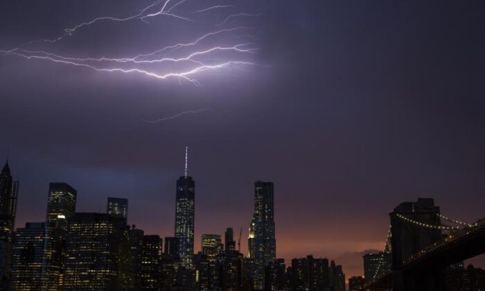 Lightning strikes above the Manhattan skyline after a summer storm in New York in 2014.
(Photo credit: Reuters)