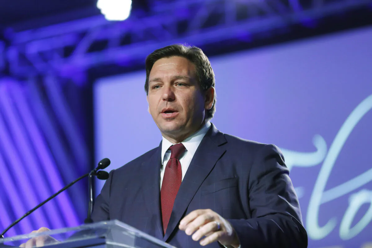 Florida Gov. Ron DeSantis speaks during an event at the Tampa Marriott Water Street on July 15, 2022. (Octavio Jones/Getty Images)