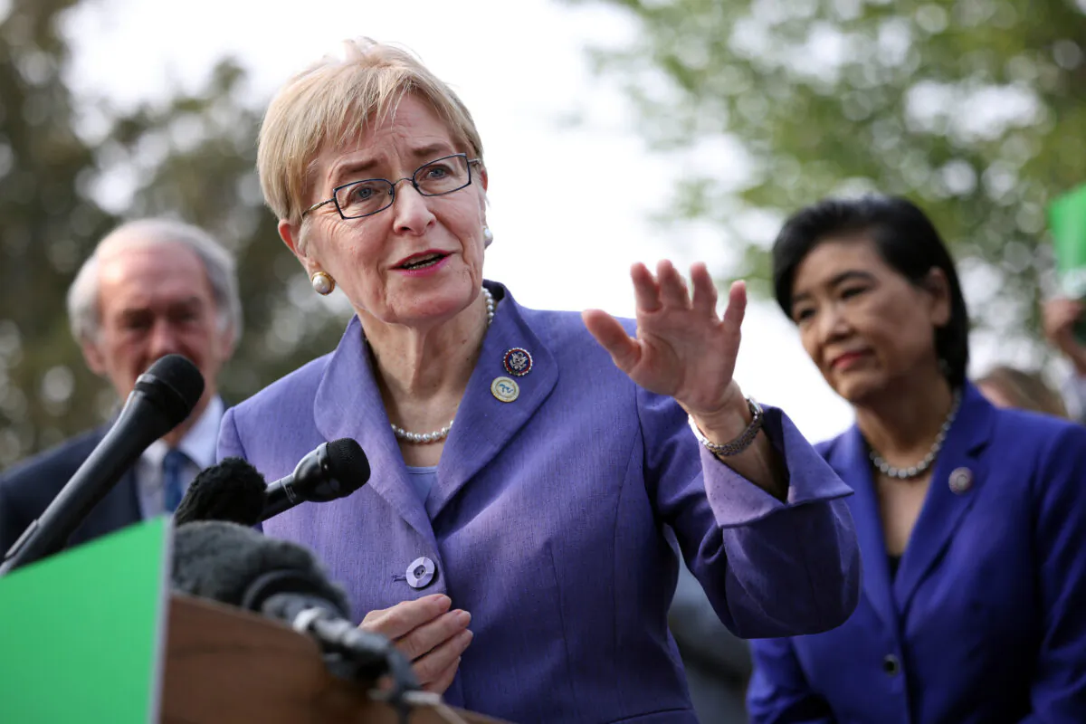 Rep. Marcy Kaptur (D-Ohio) speaks at a press conference on July 20, 2021, in Washington, DC.(Kevin Dietsch/Getty Images)