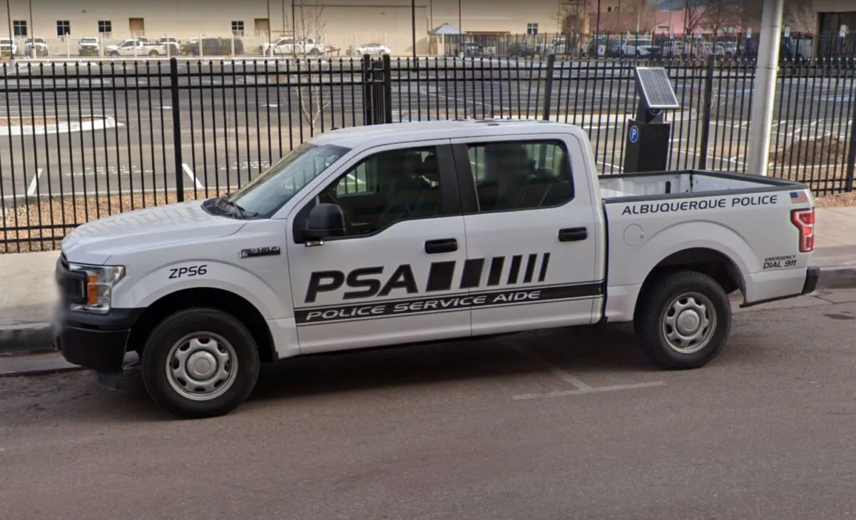 An Albuquerque city police vehicle in New Mexico in February 2022. (Google Maps/Screenshot via The Epoch Times)