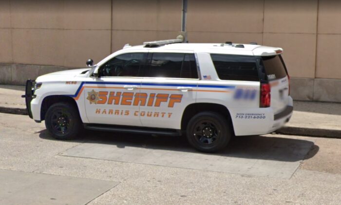 In an unrelated case, a Harris County Sheriff vehicle in Harris County, Texas, in May 2022. (Google Maps/Screenshot via The Epoch Times)
