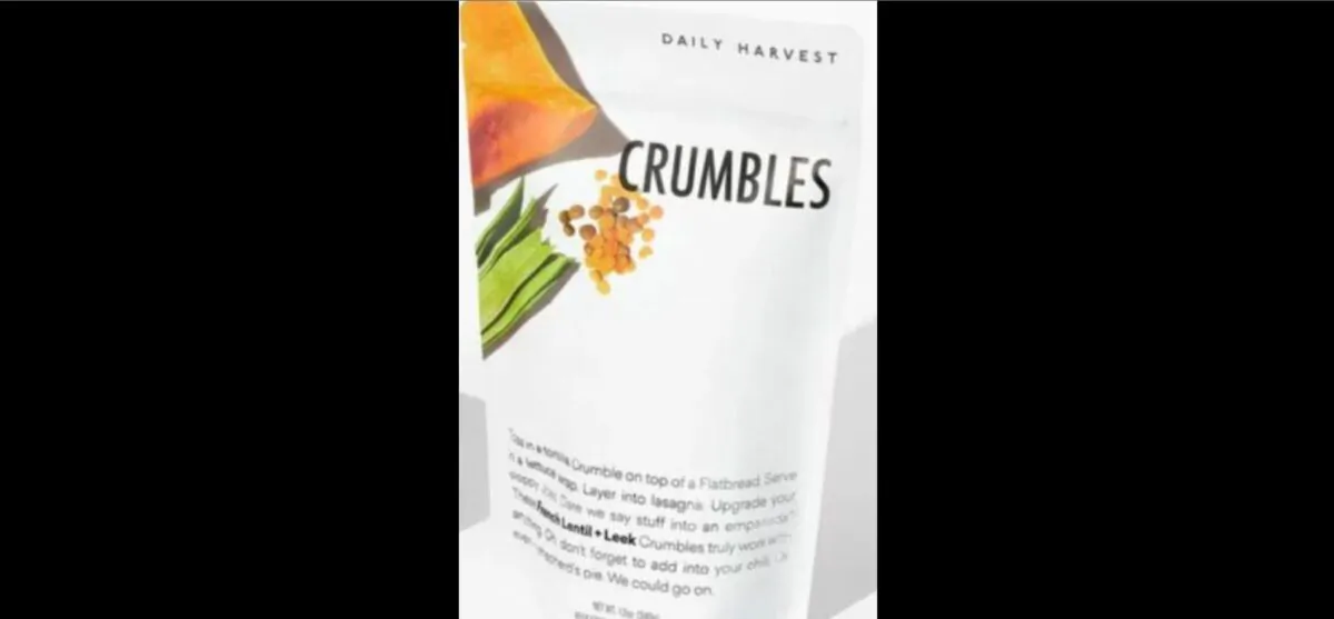 Daily Harvest's "French Lentil & Leek Crumbles," the subject of a nationwide recall. (FDA.gov)