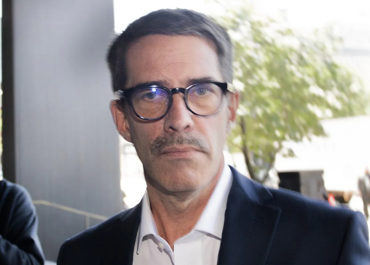 Former Parti Quebecois leader Andre Boisclair arrives at the courthouse in Montreal, June 20, 2022. (The Canadian Press/Graham Hughes)