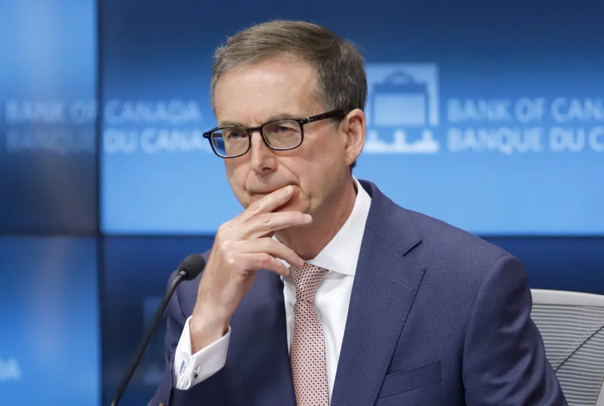 Bank of Canada Governor Tiff Macklem ponders a question at a press conference in Ottawa on June 9, 2022. (The Canadian Press/ Patrick Doyle)