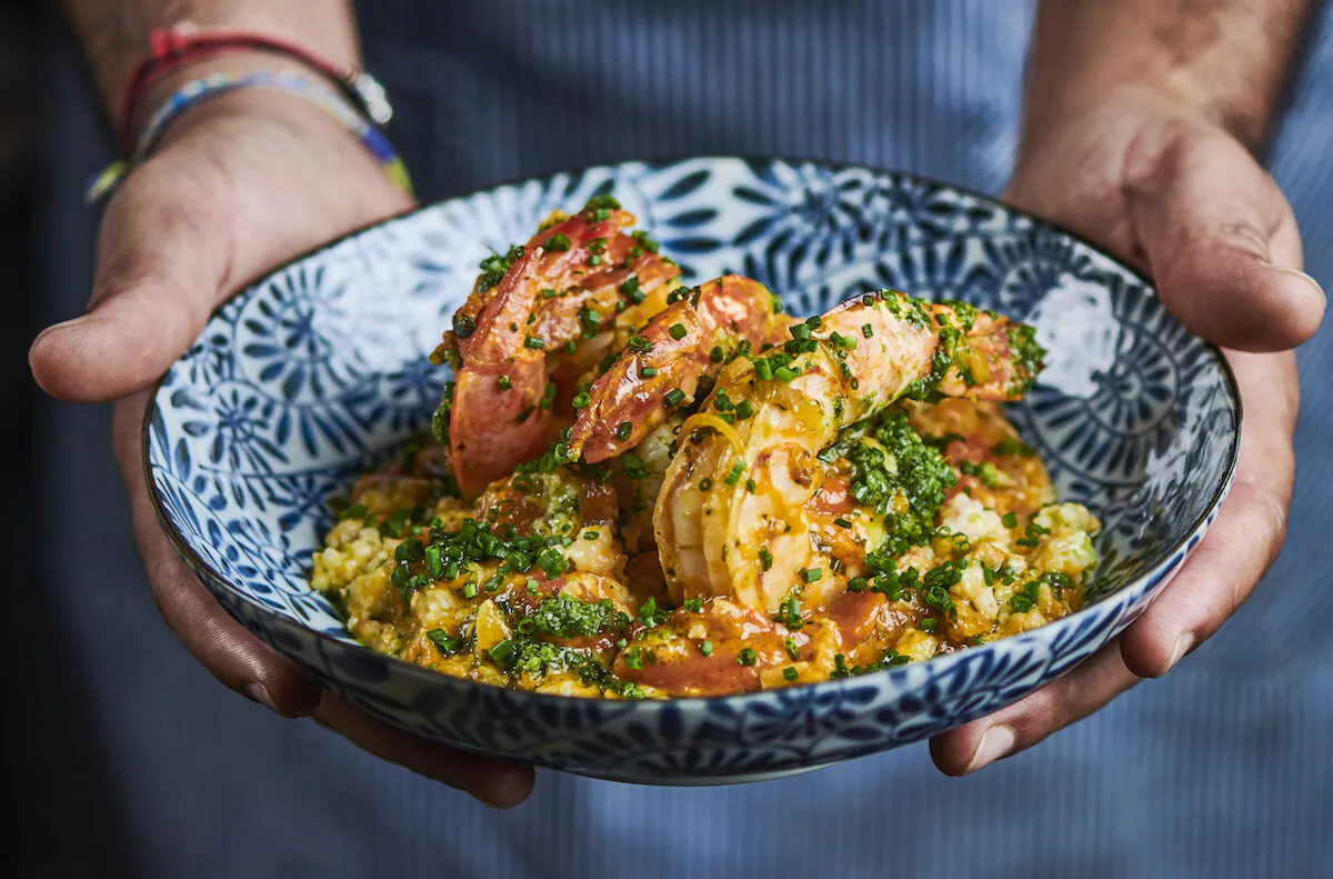At Mamey, named after the tropical fruit, the island-themed menu is inspired by Patel's travels around Asia, Polynesia, and the Caribbean. (Courtesy of Alpareno Restaurant Group)