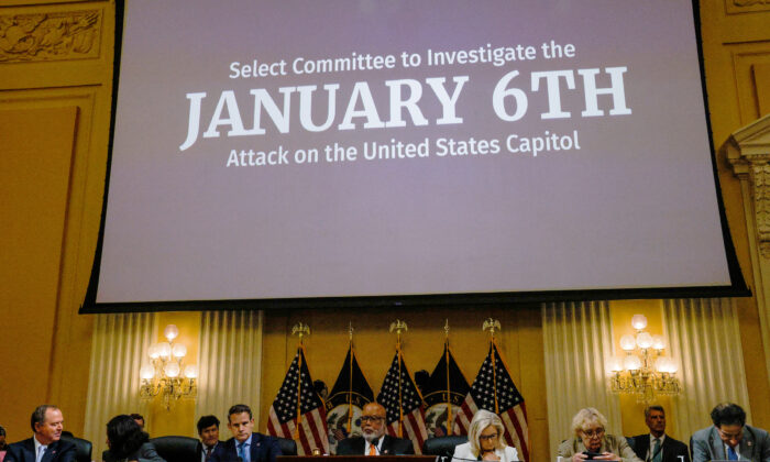Members of the U.S. House Select Committee to Investigate the January 6 Attack on the United States Capitol are seen during the fifth public hearing of the committee in Washington on June 23, 2022. (Jim Bourg/Reuters)