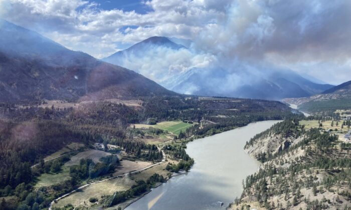 Smoke fills the air near Stein Valley, west of Lytton, in British Columbia in this July 17, 2022 handout photo. (The Canadian Press/HO/BC Wildfire Service)