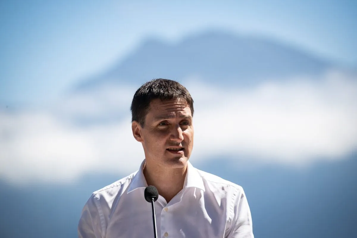 Prime Minister Justin Trudeau speaks during a news conference on Bowen Island, B.C., on July 19, 2022. (The Canadian Press/Darryl Dyck)