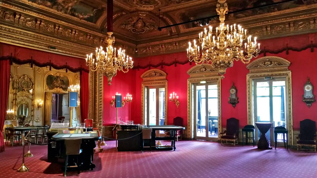 Baden-Baden’s casino has the elegance of a royal palace, but anyone who pays the fee and meets the dress code can come to gamble or people-watch.