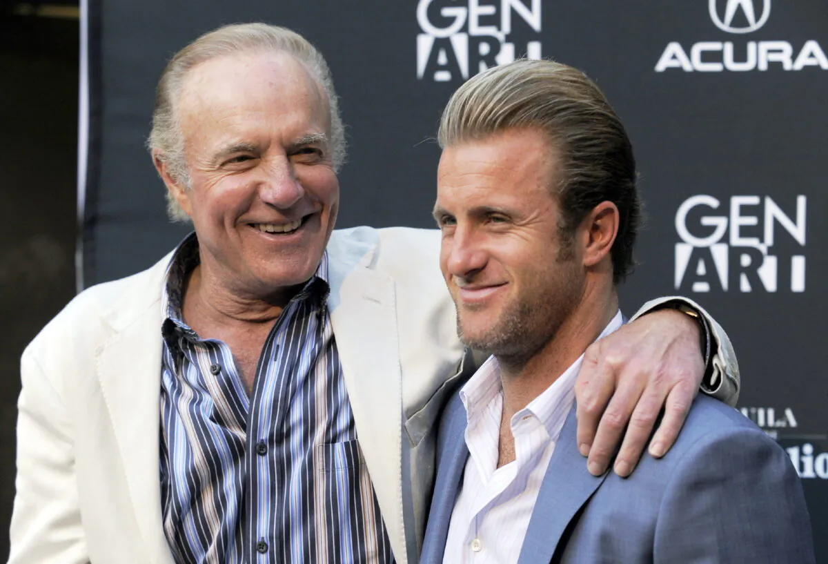 Scott Caan, writer/producer/star of the film "Mercy," poses with his father, fellow cast member James Caan (L), at the premiere of the film in Los Angeles, Calif., on May 3, 2010. (Chris Pizzello/AP Photo)