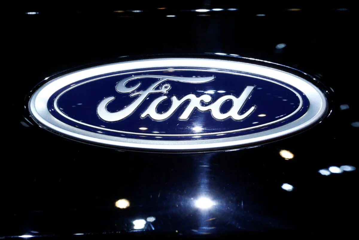 A logo of Ford is pictured on a car at the 86th International Motor Show in Geneva, Switzerland, on Mar. 1, 2016. (Reuters/Denis Balibouse/File Photo)