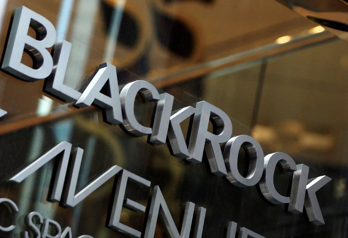 The BlackRock logo outside of its offices in New York on Jan. 18, 2012. (Shannon Stapleton/Reuters)