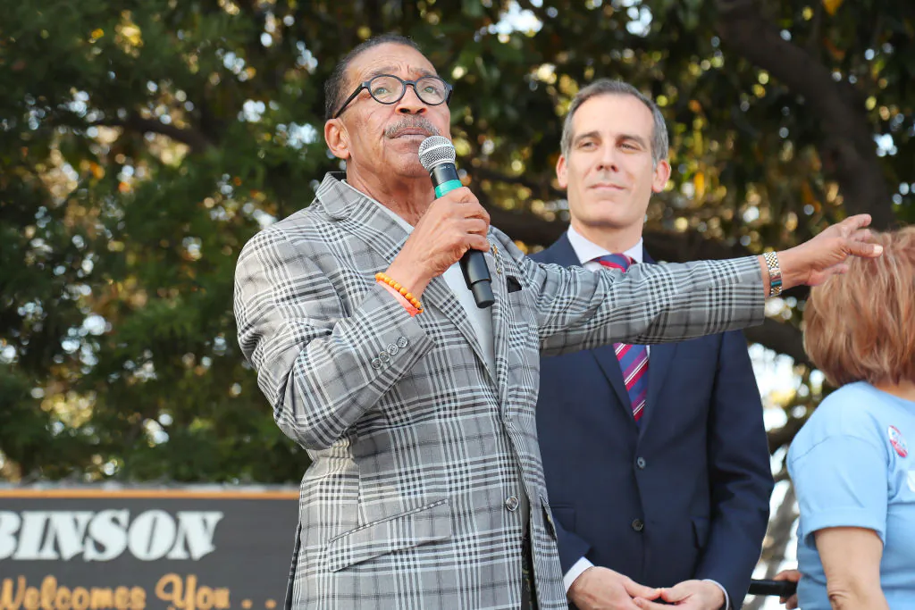 Herb Wesson attends the official unveiling of City Of Los Angeles' Obama Boulevard in honor of the 44th President of the United States of America in Los Angeles, Calif. on May 04, 2019 (Leon Bennett/Getty Images)