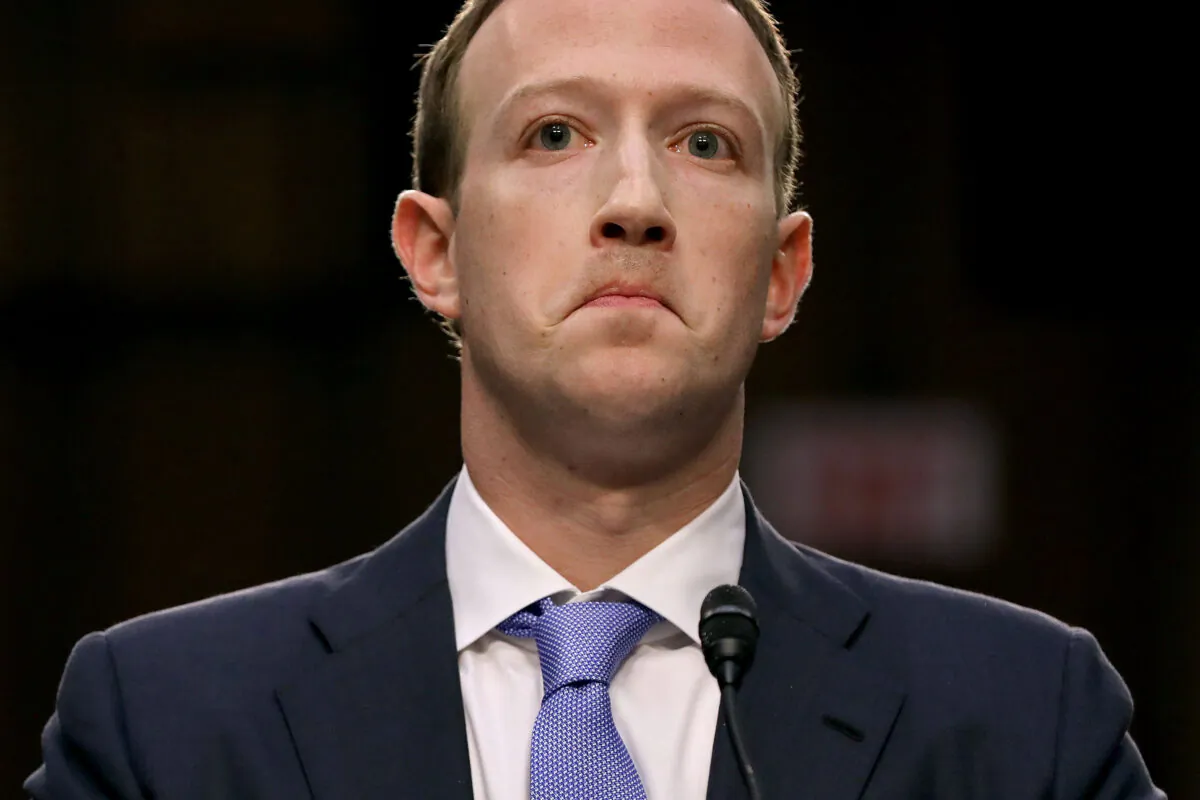 Facebook co-founder, chairman, and CEO Mark Zuckerberg testifies before a combined Senate Judiciary and Commerce committee hearing in the Hart Senate Office Building on Capitol Hill in Washington on April 10, 2018. (Chip Somodevilla/Getty Images)