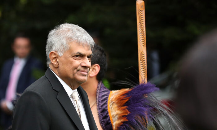 Ranil Wickremesinghe in Auckland, New Zealand, on Oct. 1, 2016. (Fiona Goodall/Getty Images)