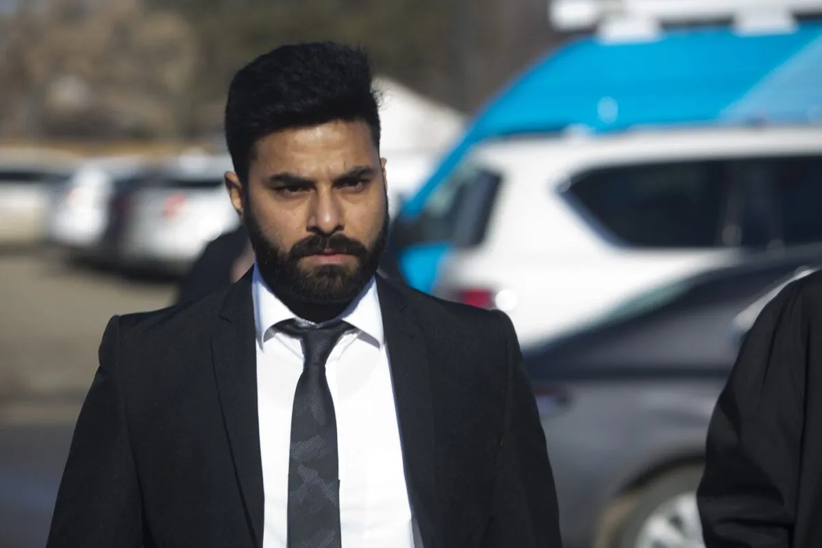Jaskirat Singh Sidhu arrives for his sentencing hearing in Melfort, Sask., on March 22, 2019. (The Canadian Press/Kayle Neis)