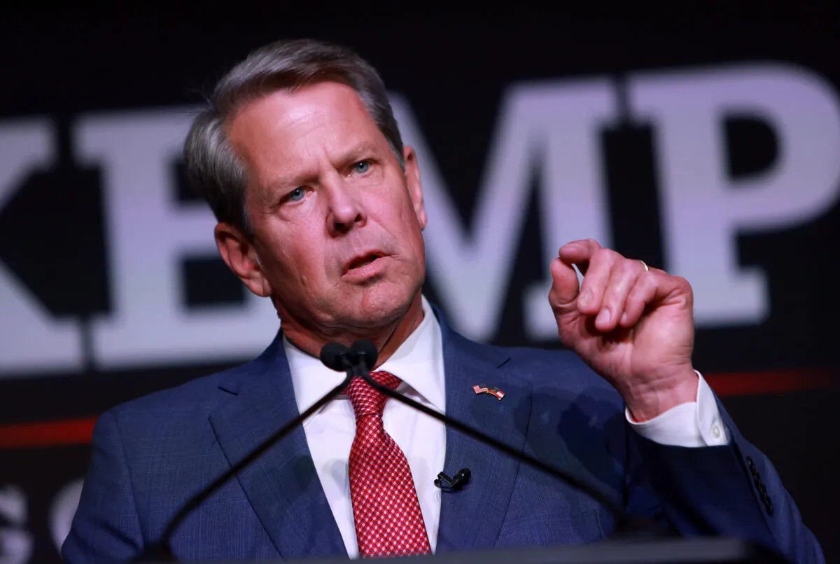 Georgia Gov. Brian Kemp speaks in Atlanta, Ga., on May 24, 2022. (Joe Raedle/Getty Images)