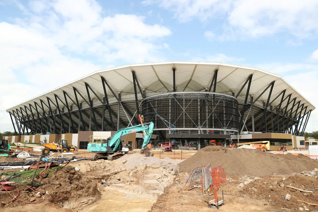 A general view of Bankwest Stadium under construction during a Western Sydney Wanderers A-League media opportunity at Bankwest Stadium in Sydney, Australia, on Feb. 25, 2019. (Matt King/Getty Images)